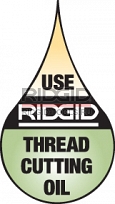 Используйте резьбонарезное масло RIDGID.