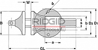 Схема слесарных тисков с трубогибом RIDGID Matador Multiplus.